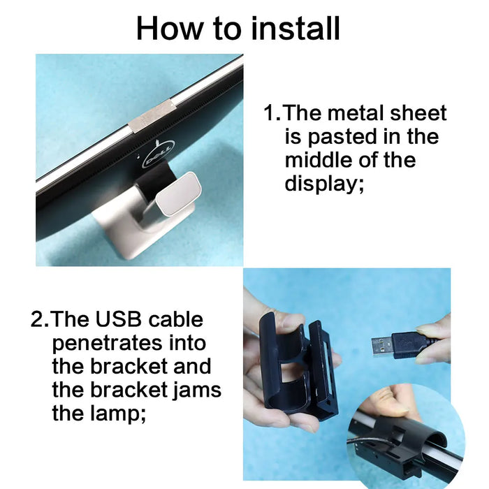 LED Monitor Light Bar — Hanging Screen Lamp, Stepless Dimmable, RGB Option
