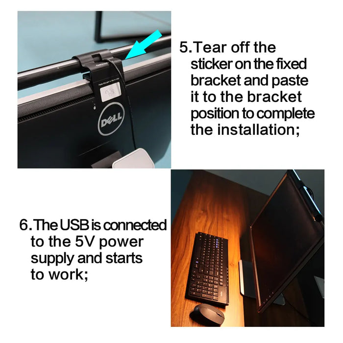 LED Monitor Light Bar — Hanging Screen Lamp, Stepless Dimmable, RGB Option