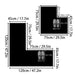 Minimalist Diatomaceous Earth Non-Slip L-Shaped Shower Door Mat