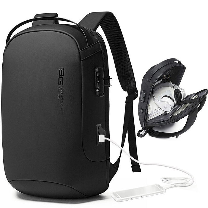BANGE BG-7225 - Anti-theft Backpack Laptop & Shoulder Bag with USB Charging for Business Travel & Storage - Ideal for 15.6-inch Laptops and Men on the Go - Shopsta EU