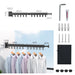 Retractable Wall-Mounted Folding Clothes Hanger — Aluminium, Indoor & Outdoor