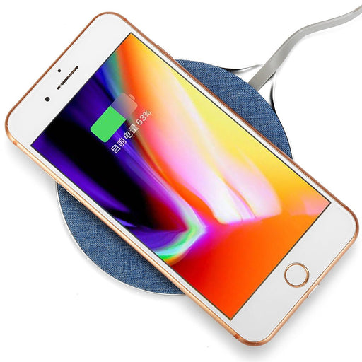 Qi Wireless Fast Charger - Metal Cloth Charging Pad for iPhone & Samsung 9V 7.5W - Quick and Efficient Charging Solution - Shopsta EU