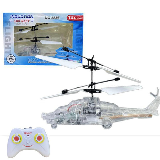 Smart Levitation RC Helicopter - Gesture Sensing, LED Light, Altitude Hold, Transparent Design - Perfect Kids Toy - Shopsta EU
