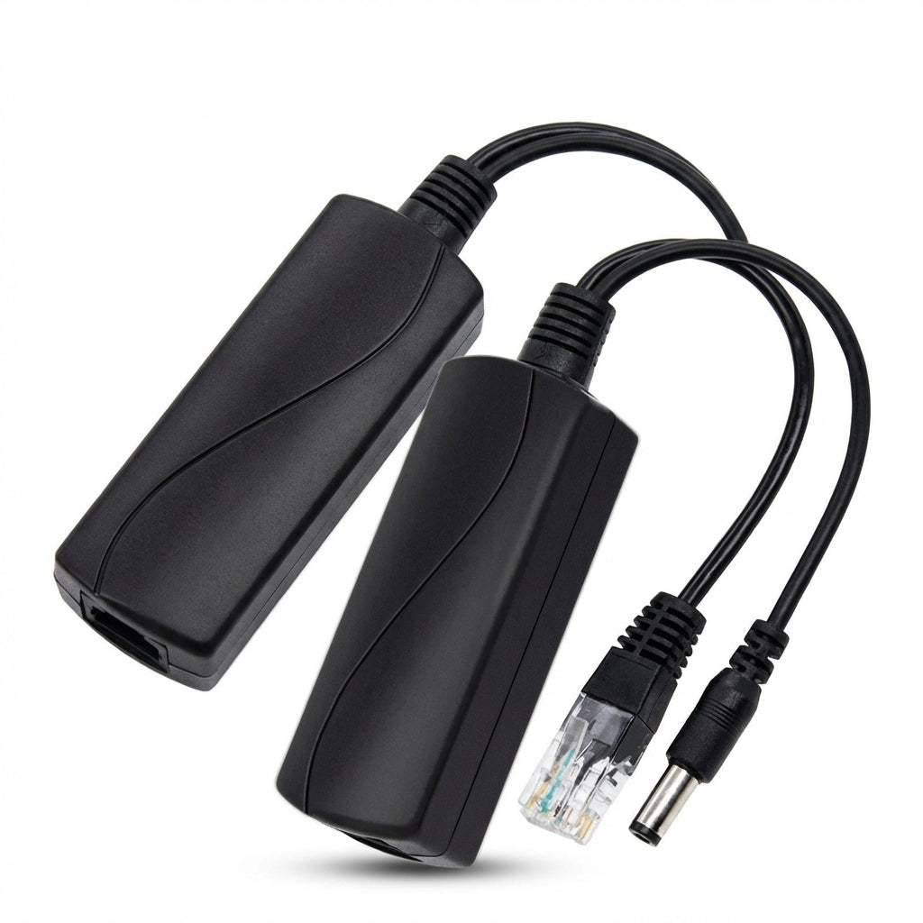 PoE Splitter 48V to 12V DC 1.2A for IP CCTV Cameras – 100 metres