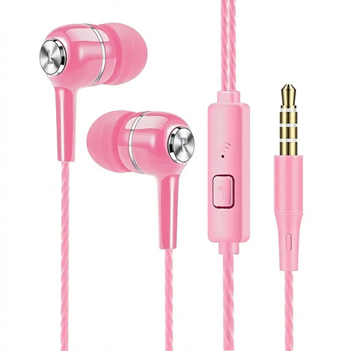 3.5mm Wired In‑Ear Earphones with Microphone — HIFI Bass Stereo