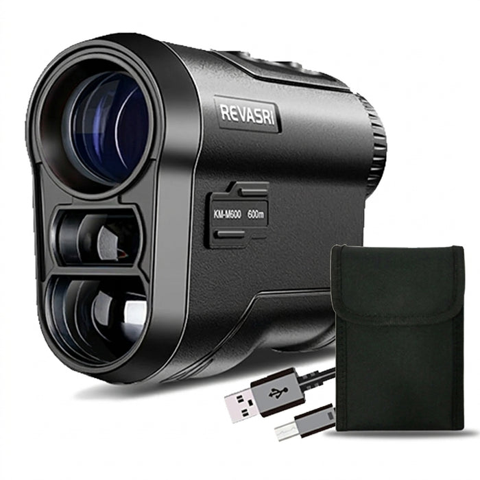 REVASRI Laser Rangefinder — 6x Magnification, Flag‑Lock & Slope, USB‑C Rechargeable (600m / 1000m models)