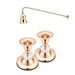 Pair of Gold Metal Taper Candle Holders — Vintage Brass Finish, 8.5 cm