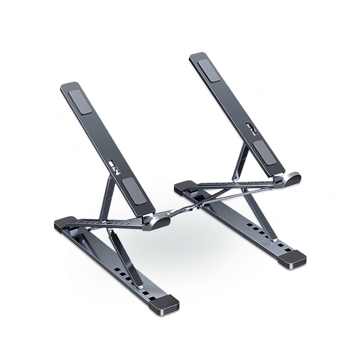 Adjustable Aluminium Laptop Stand — Foldable, Stable Cooling Holder for MacBook & Notebooks