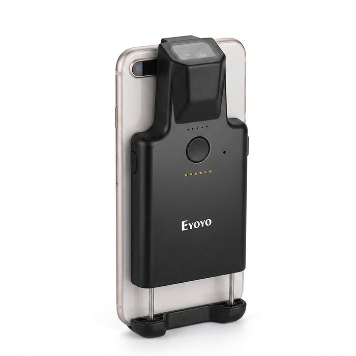 EY-017 Clip-on 2D Bluetooth Barcode Scanner – 1D/QR for Android & iOS