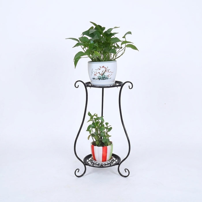 Double-Layer Metal Plant Stand — Multi-Layer Floor Display (1 pack)