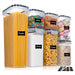 7-piece BPA-Free Plastic Food Storage Containers with 10 Labels & Pen