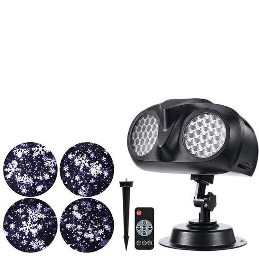 Dynamic Snowflake LED Projector with Remote, Timer and Outdoor Stake