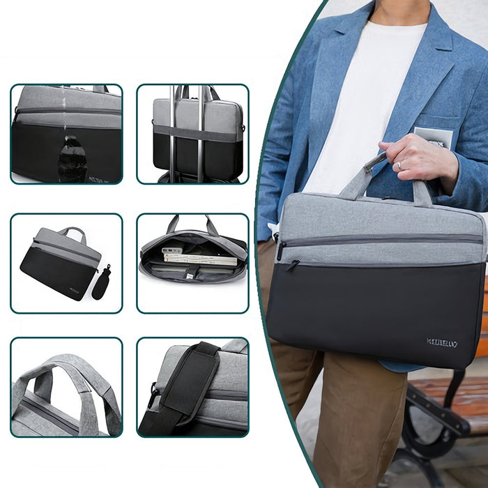 Waterproof Travel Laptop Briefcase - 15.6-inch Shoulder Bag, Large & Fashionable Notebook Handbag - Perfect for Computer Users on the Go - Shopsta EU
