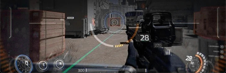 Scena z gry pierwszoosobowej na ilustracji trybu FPS producenta